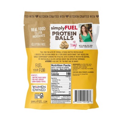 simplyFUEL Peanut Butter Honey Almond Whey Protein Balls - 8g Protein - 8oz