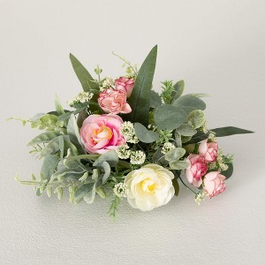 Sullivans Artificial 8.5" Ranunculus Mini Blossom Orb, Pink - 1 of 4