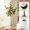 3.6 FT Artificial Camellia Tree with Flowers & Pot for Home Decor Indoor Outdoor 2 Pack - 2 of 4