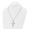 Black Bow Jewelry Stainless Steel & Gold Tone Plated Large Crucifix Necklace, 20 Inch - 3 of 4