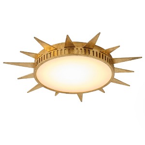 Parrot Uncle 25.2" 1-Light Gold Flush Mount LED Ceiling Light - 1 of 4