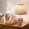 Mela Artisans Lavender Herringbone Table Lamp - 2 of 4