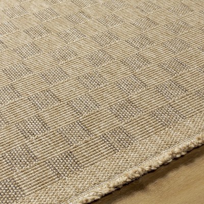 Hauteloom Jurek Beige Checkered Area Rug