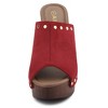 Allegra K Women's Open Round Toe Platform Block Heel Slides Sandals - 3 of 4