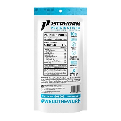 1st Phorm Original Smokehouse Protein Meat Sticks - 9.2oz/8ct