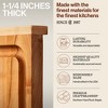 John Boos Large Maple Wood Cutting Board for Kitchen, Reversible Edge Grain Boos Block w/ Gravy Groove - 3 of 4