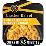 Cracker Barrel Sharp Cheddar Mac and Cheese Single Bowl Easy Microwaveable Dinner - 3.8oz