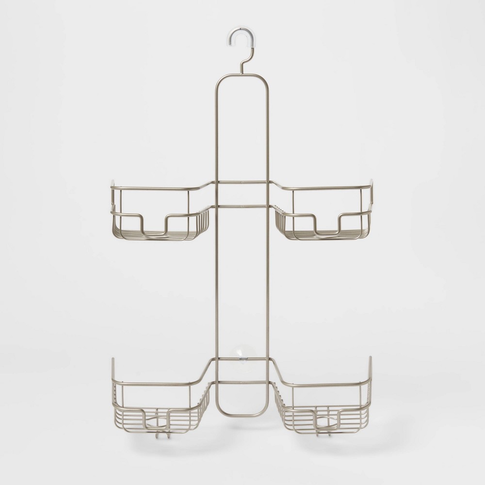 Photos - Bathroom Shelf Hose Round Wire Shower Caddy Silver - Made By Design™
