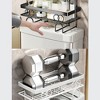 Over Toilet Storage Shelf, Punch-Free Bathroom Storage Organizer, Metal Bathroom Toilet Shelf for Bathroom - 3 of 4