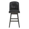 30" Journey Faux Leather Swivel Barstool with High-Density Foam - Armen Living - 2 of 4