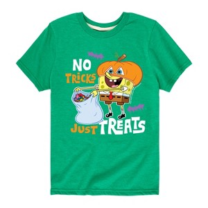 Boys' - SpongeBob SquarePants - No Tricks Just Treats Short Sleeve Graphic T-Shirt - 1 of 4