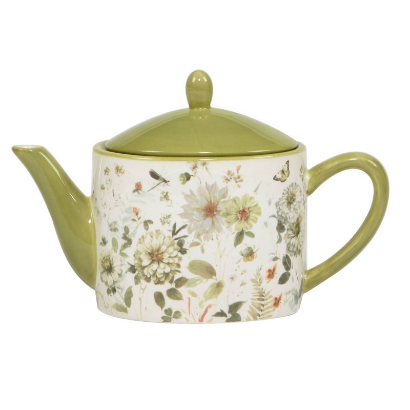 Green Fields Teapot - Certified International, 1 of 5