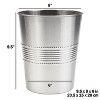 Cameo 5 Liter Waste Basket Can for Garbage, Round Open Top Trash Can for Bathroom Bedroom, Kitchen, Stainless Steel, Fingerprint Resistant - image 4 of 4