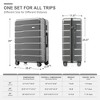 3 PCS Premium ABS Hard Shell Luggage Set with 360° Spinner Wheels and TSA Lock,  20"+24"+28" 4Q - ModernLuxe - 2 of 4