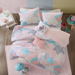 Full/Queen Euphoria Cotton Printed Comforter Set Pink