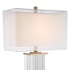 Vienna Full Spectrum Darcia Modern Table Lamp with Black Riser 29" Tall Crystal Sheer Outer White Linen Inner Shade for Bedroom Living Room Bedside - image 3 of 4