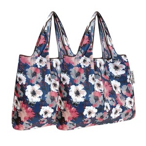 Wrapables Foldable Tote Nylon Reusable Grocery Bag (Set of 2) - 1 of 4