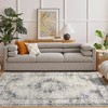 Area Rug Washable Medallion Rug Non Slip Non Shedding Traditional Floor Carpet Foldable Low Pile Thin Soft Distressed Accent Rug for Living Room - 2 of 4