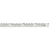 Black Bow Jewelry 4.5mm Sterling Silver Flat Figaro Chain Bracelet - 2 of 4