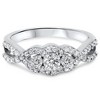 Pompeii3 3/4ct 3-Stone Diamond Infinity Engagement Ring 10K White Gold - 4 of 4