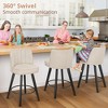 Arceso 360-degree Swivel Bar Stools, 26" Counter Height Bar Stools With High Back And Wood Legs, 2pcs Morden Barstools For Kitchen Counter - 3 of 4