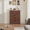 Garvee 4 Dresser for Bedroom, 34.8" Tall Drawer Dresser with Storage Freestanding, Wooden Closet Storage Chest for Living Room, Bedroom - 2 of 4