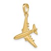 Black Bow Jewelry 14k Yellow Gold 3D Jet Polished Pendant - 4 of 4