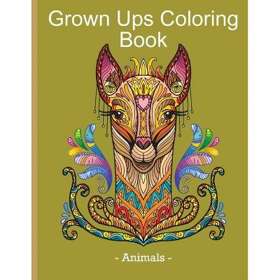 Grown Ups Coloring Book - Animals - by  Eyl (Paperback)