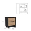 NicBex 14.3''Nightstand with 2 Drawers Farmhouse Bedside Table with Metal Handles for Bedroom,Living Room - 3 of 4