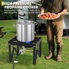 Propane Burner, 80,000 BTU High Pressure Gas Stove – 4ft Hose/Regulator/Water Bag for Outdoor Cooking/Seafood Boil/Turkey Fry - 2 of 4