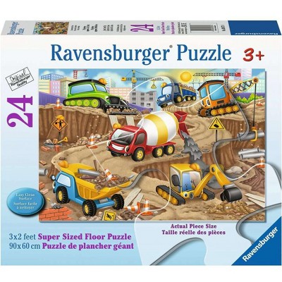 Ravensburger Construction Fun 24-Piece Children's Super Sized Floor Puzzle, Ages 3 and Up