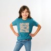 The Juniper Shop Sunny Days Ahead Daisies Youth Short Sleeve Tee - S - Teal - 3 of 4