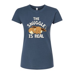 Women's - Pokémon - The Snuggle Eevee Fitted Graphic T-Shirt - 1 of 3