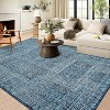 Rugs Soft Vintage Large Wasahble Area Rug Ultra Thin Non-Slip Carpet Rug Dining - 2 of 4