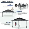 EAGLE PEAK 13x13ft Pop Up Canopy Tent Instant Outdoor Canopy Easy Setup w/Auto Extending Eaves - 2 of 4