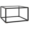 vidaXL Coffee Table Black and transparent - 23.6" x 23.6" x 13.8" Transparent - 2 of 4