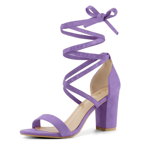 Chunky clearance purple heels