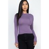 Slickblue Women's Jersey Mock Neck Shirt, Slim Fit Solid Long Sleeve Top, 9 Color Options, Size S-L - 2 of 4