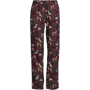 Lands' End Women's Print Flannel Pajama Pants - 1 of 3