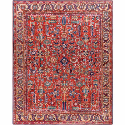Hauteloom Edwardsburg Traditional Red Performance Rug
