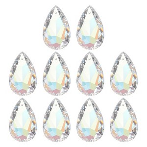 Unique Bargains DIY Hanging Grid K9 Crystal Pendant Oval beads 1.5" 10 Pcs - 1 of 4