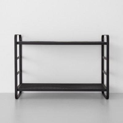 black shoe shelf