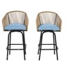 PAGED Outdoor Dining Chairs Rattan Patio Chairs with Armrests, Backrest for Balcony, Patio, Pool, Lawn - 2 of 4
