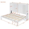 Full/Queen Size Murphy Bed Wall Bed, White/Gray-ModernLuxe - 3 of 4