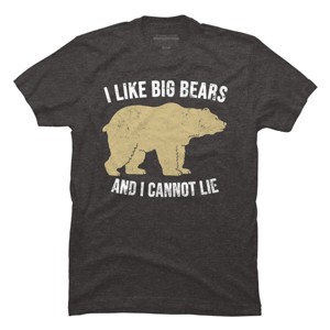 Adult Design By Humans I Like Big Bears And I Cannot Lie Bear Silhouette By Wholesome T-Shirt - 1 of 2