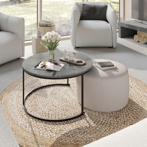Racxily Round Coffee Table Set ¨C Modern and Versatile Tables for Stylish Living Rooms - 1 of 4