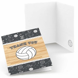 Big Dot of Happiness Bump, Set, Spike - Volleyball - Baby Shower or Birthday Party Thank You Cards (8 count) - 1 of 4