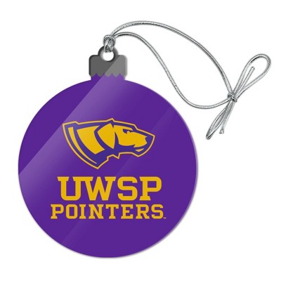 University of Wisconsin-Stevens Point Pointers Logo Acrylic Christmas Tree Holiday Ornament