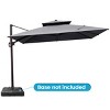 Crestlive Products 11FT Square Double Top Patio Offset Cantilever Umbrella With Base Set UV30+ Outdoor 360° Rotation 6 Heights Adjustable - 2 of 4