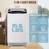 KRISRATE Portable Washing Machine 2.1 Cu.ft, Full-Automatic 15.6Lbs Compact Washer with Drain Pump, 10 Programs for Apartment Dorm RV Home, Gray White - 3 of 4